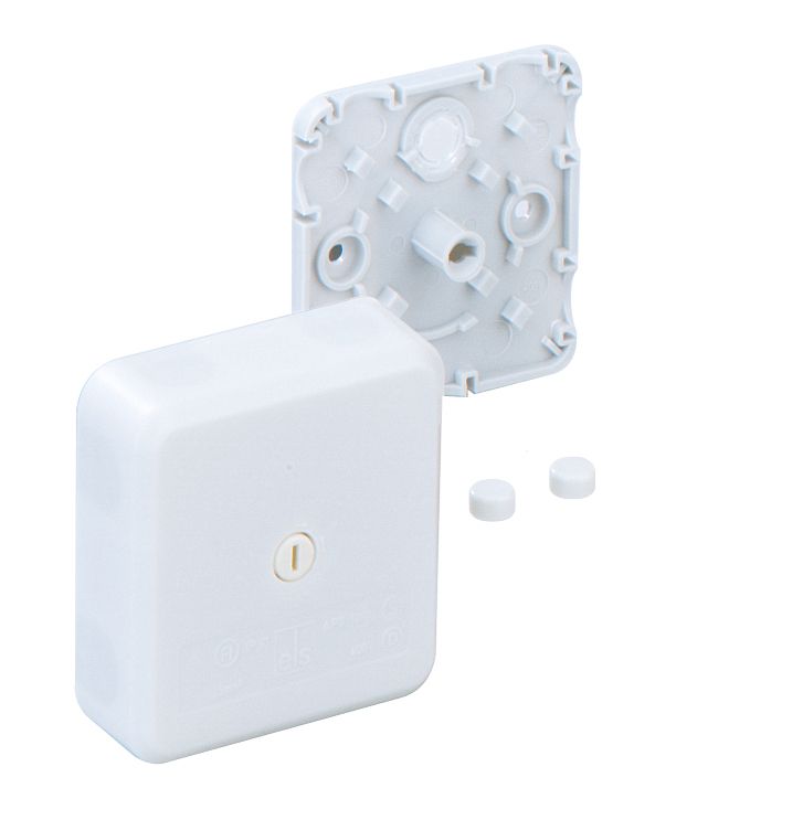 Abzweigdose IP30 2,5qmm 78x78x27mm ws Kst Wand/Decke hfr