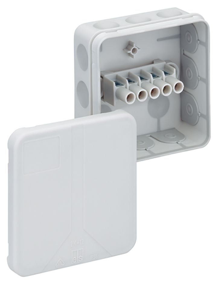 Abzweigdose IP55 2,5qmm 85x85x37mm gr Kst Wand/Decke hfr
