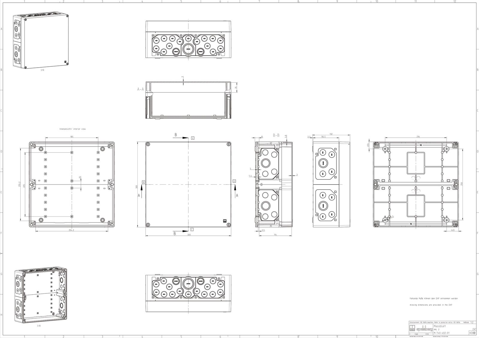 Leergehäuse Kst IP65 B300xH300xT132mm ET114mm geschl