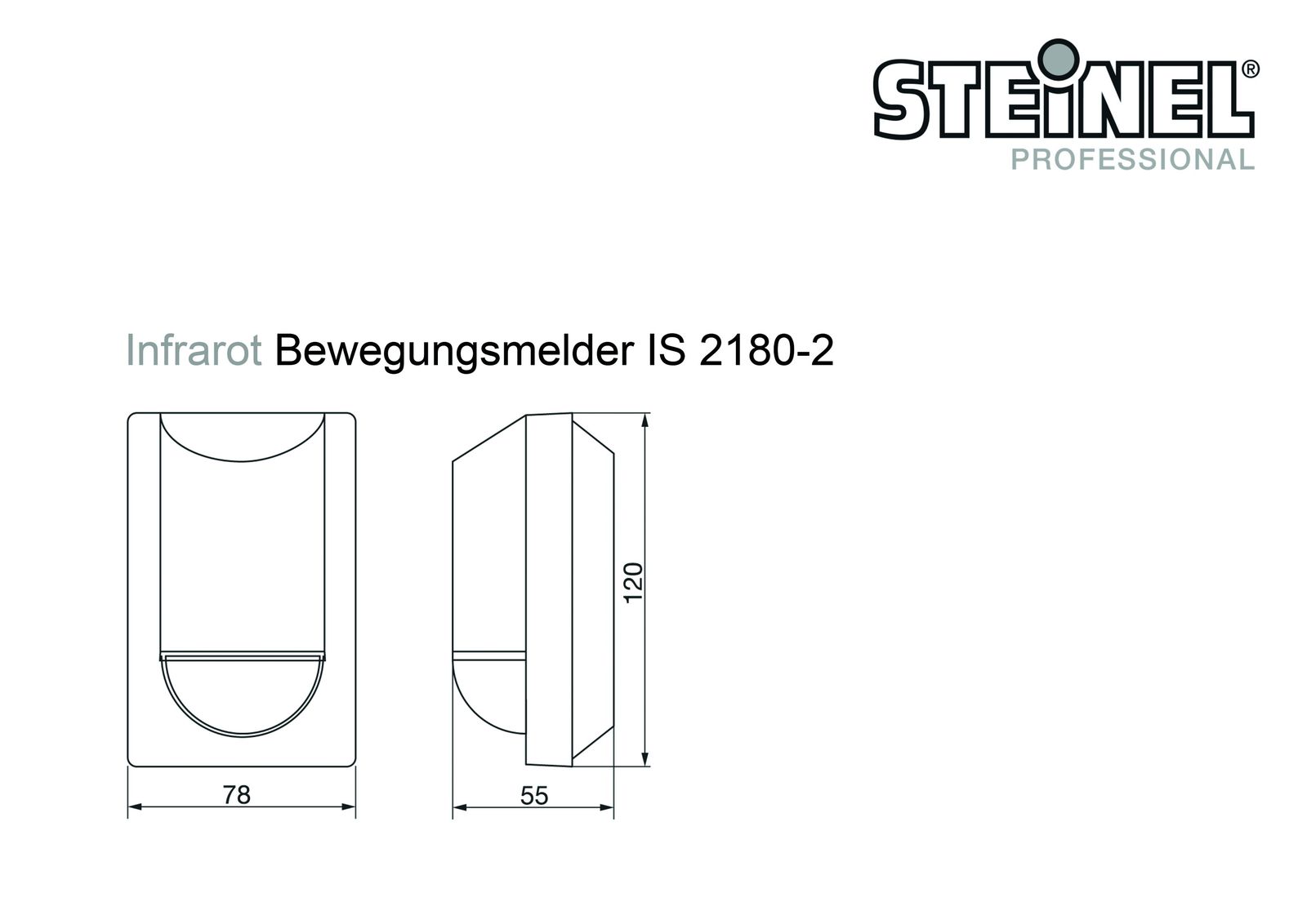 Bewegungsmelder AP 0-180° 230V ws mt IP54 1000W