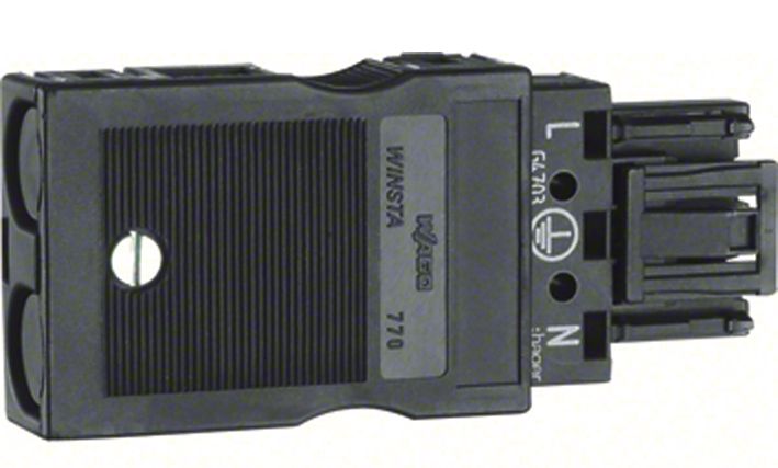 Steckverbinder Gebäude 3p Federzug 250V 0,5-4qmm Ø11mm hfr L N PE