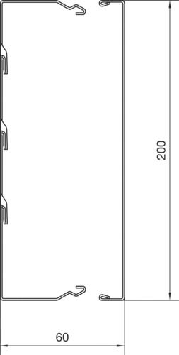 Leitungsführungskanal ST 60x200x2000mm vz hfr LF-K 9770qmm