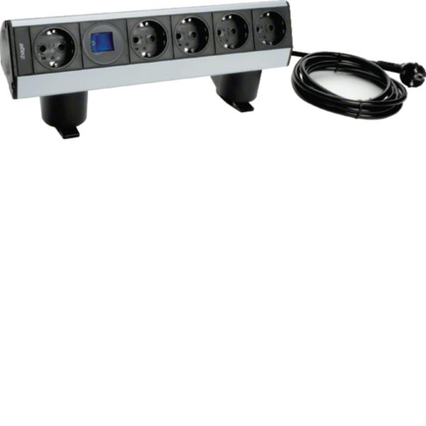 Steckdosenleiste 5f alu 3m 30° IP20