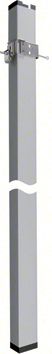 Installationssäule Alu DA200 3400mm eins rechteck Klemmbef anod/elox oben/unten