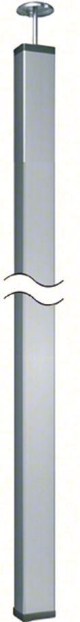 Installationssäule Alu DA200 2500-2800mm rechteck eins spannen anod/elox