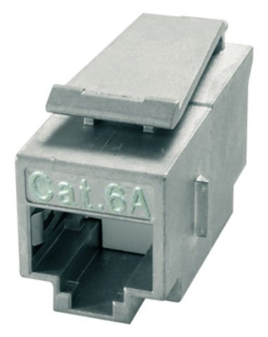 Modular-Kupplung 6 RJ45/RJ12 Schirm ger Buchse/Buchse einrasten