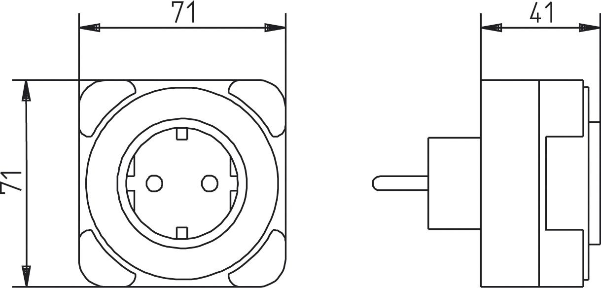 Steckdosenschaltuhr IP20 Tage analog 230V 16A 15min Zwischensteck/Steckd