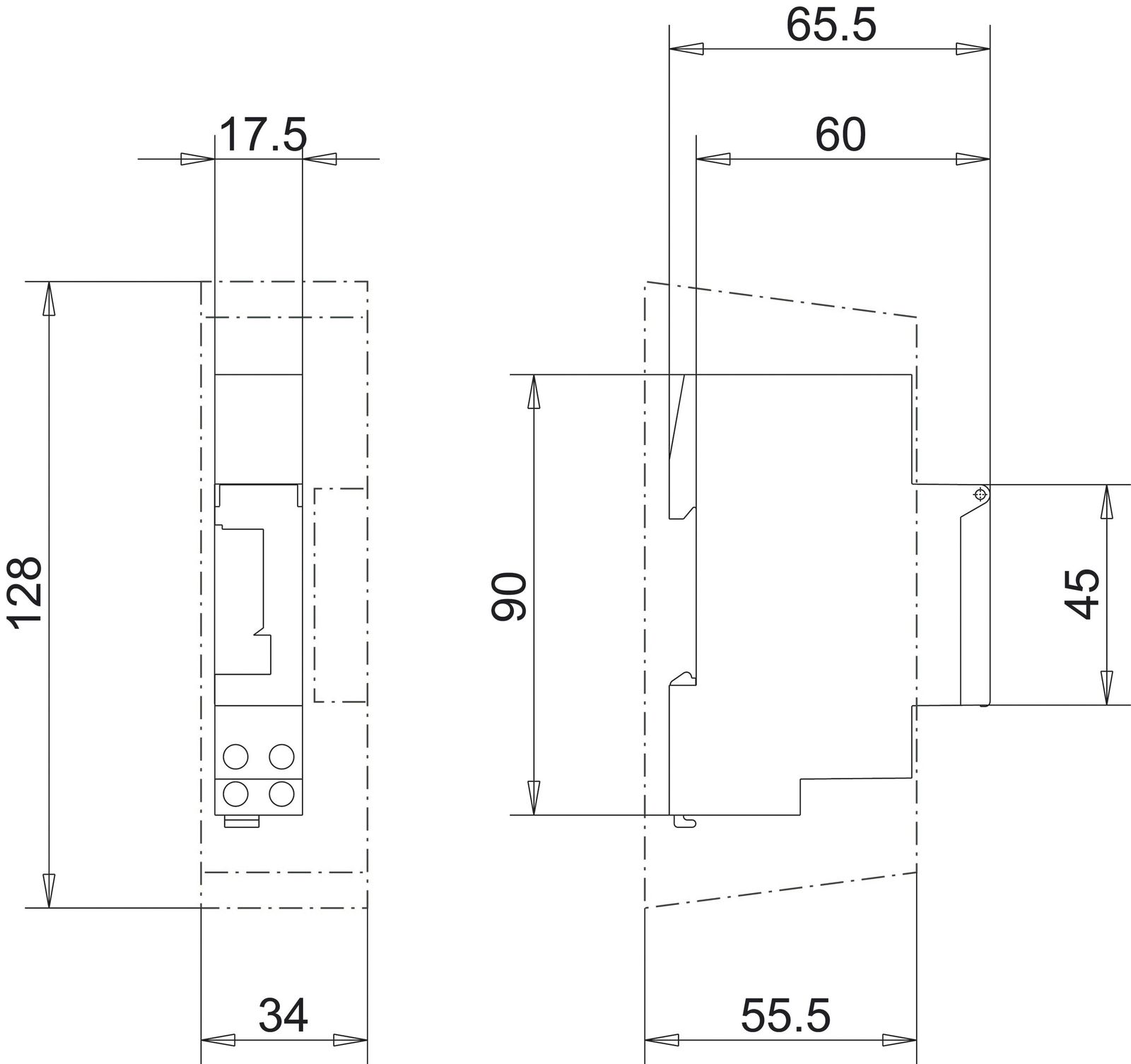 Schaltuhr mech 230VAC REG 1kan Schließ 24h 24 h Programm 1TE
