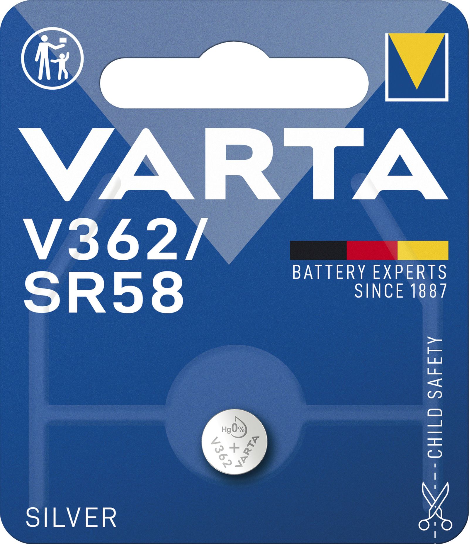 Batterie Knopfzelle 1,55V RW310/SR721SW SR58 21mAh Silberoxid Ø7,9x2,1mm