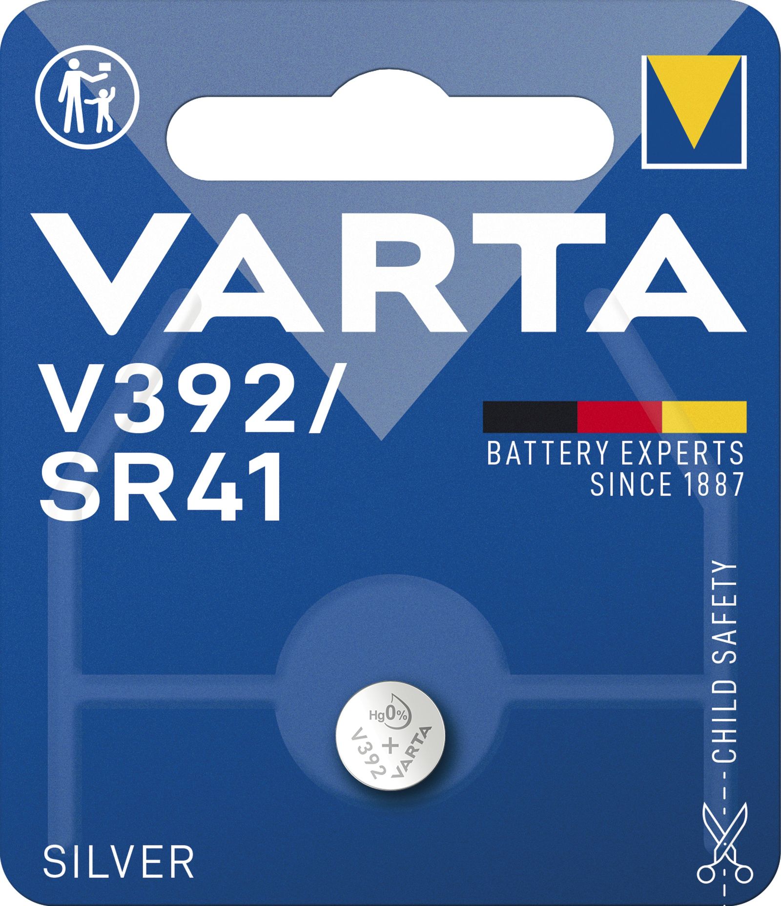 Batterie Knopfzelle 1,55V RW47/SR41W SR41 38mAh Silberoxid Ø7,9x3,6mm