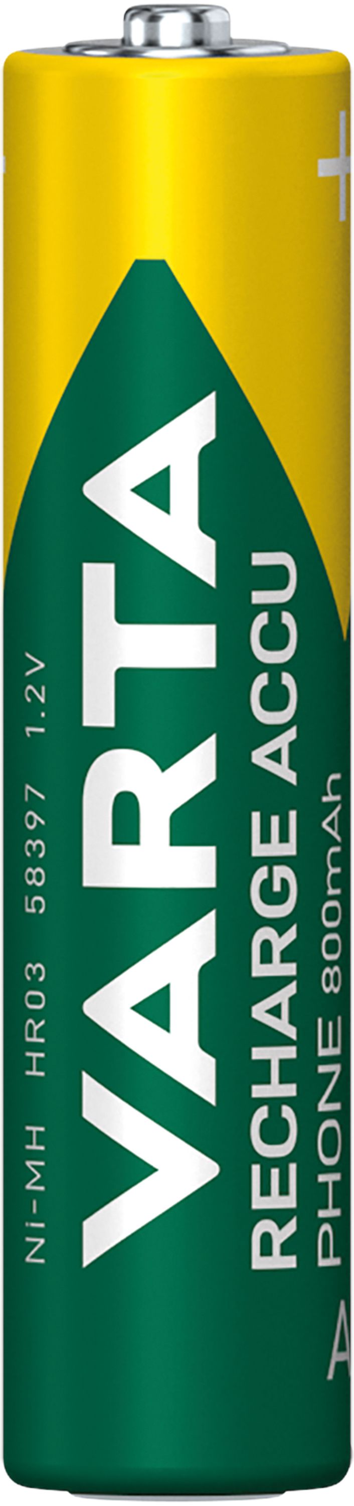 Akku Micro 1,2V PhonePower AAA NiMH HR03 800mAh 1zell Ø10,5mm