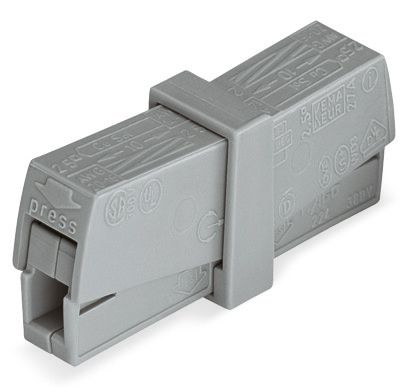 Leuchtenklemme 2f 400V 24 Serie 224 24A 0,5-2,5qmm gr f.Massivleiter