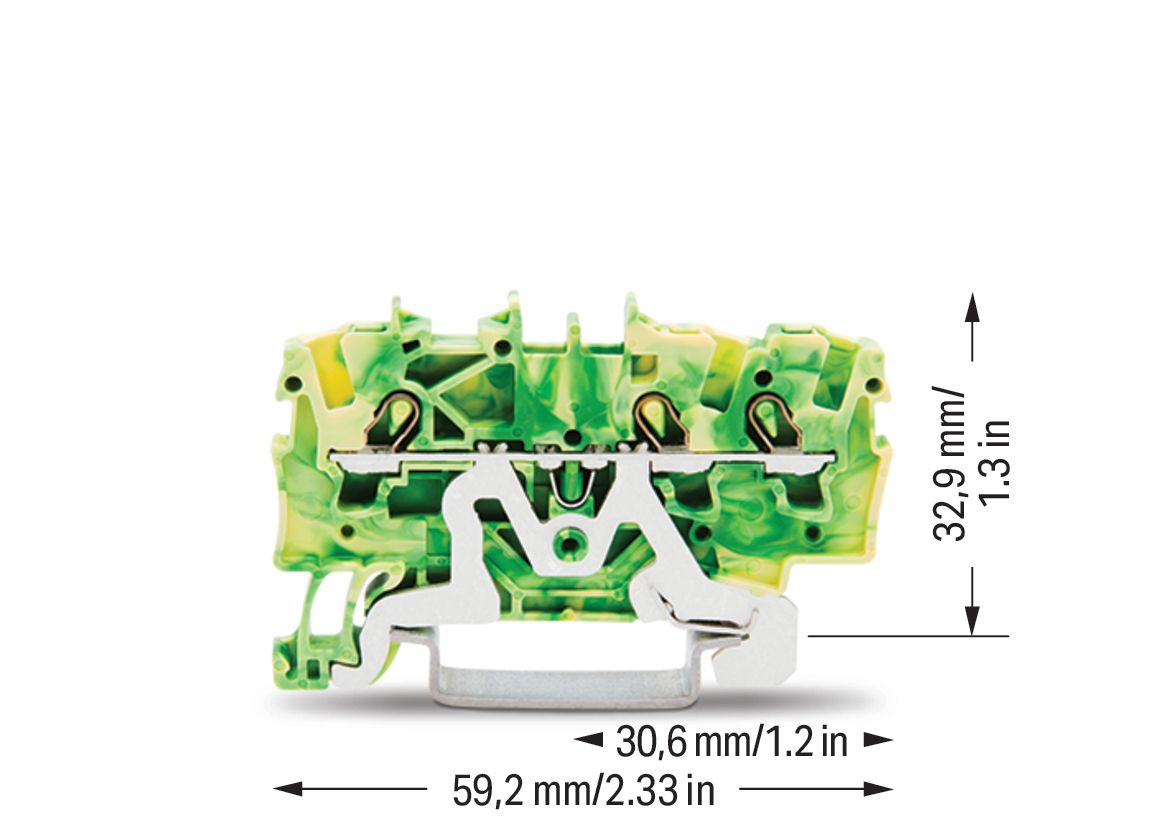 Schutzleiter-Reihenklemme Serie 2001 0,25-2,5qmm gn/ge 1Etage APL_erf.