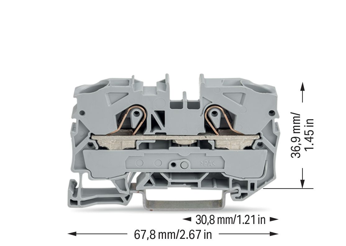 Reihenklemme 0,5-10qmm Serie 2010 1Etage 2kl gr 57A Hutschiene TH35