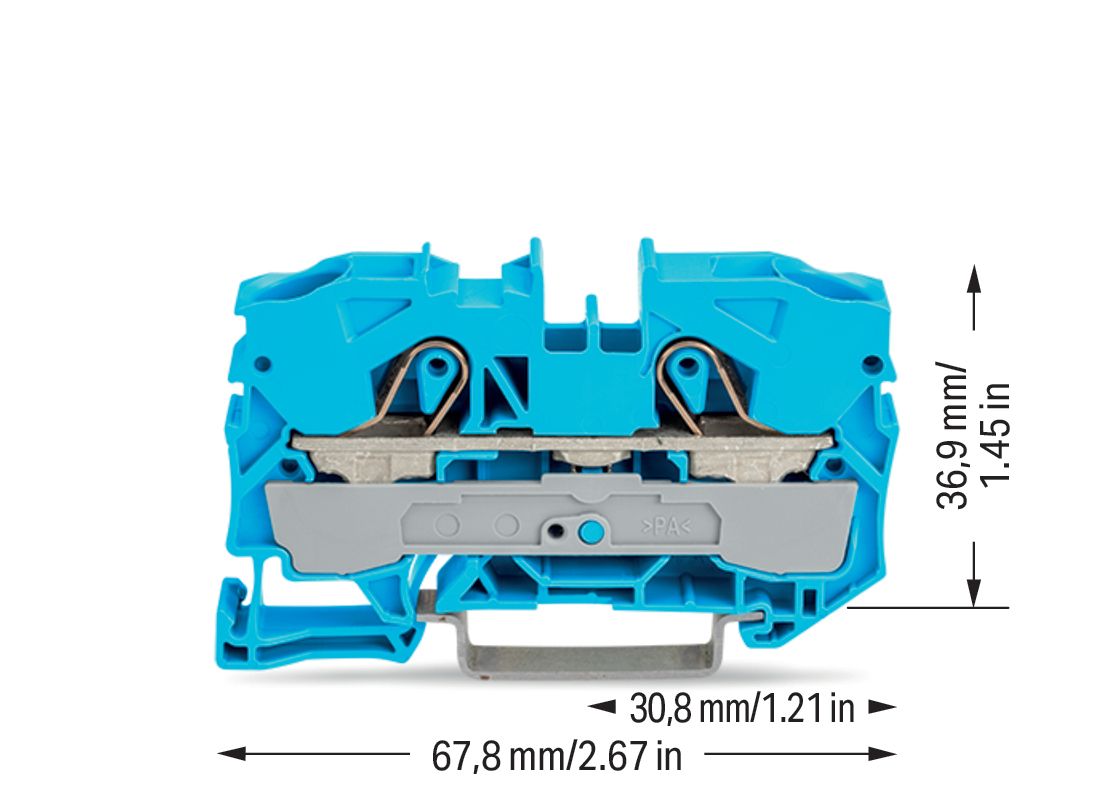 Reihenklemme 0,5-10qmm Serie 2010 1Etage 2kl bl 57A Hutschiene TH35