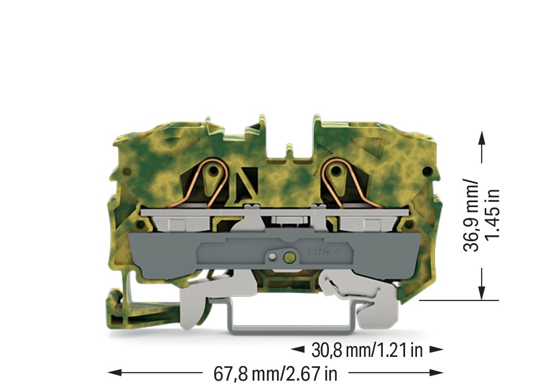 Schutzleiter-Reihenklemme Serie 2010 0,5-16qmm gn/ge 1Etage APL_erf.