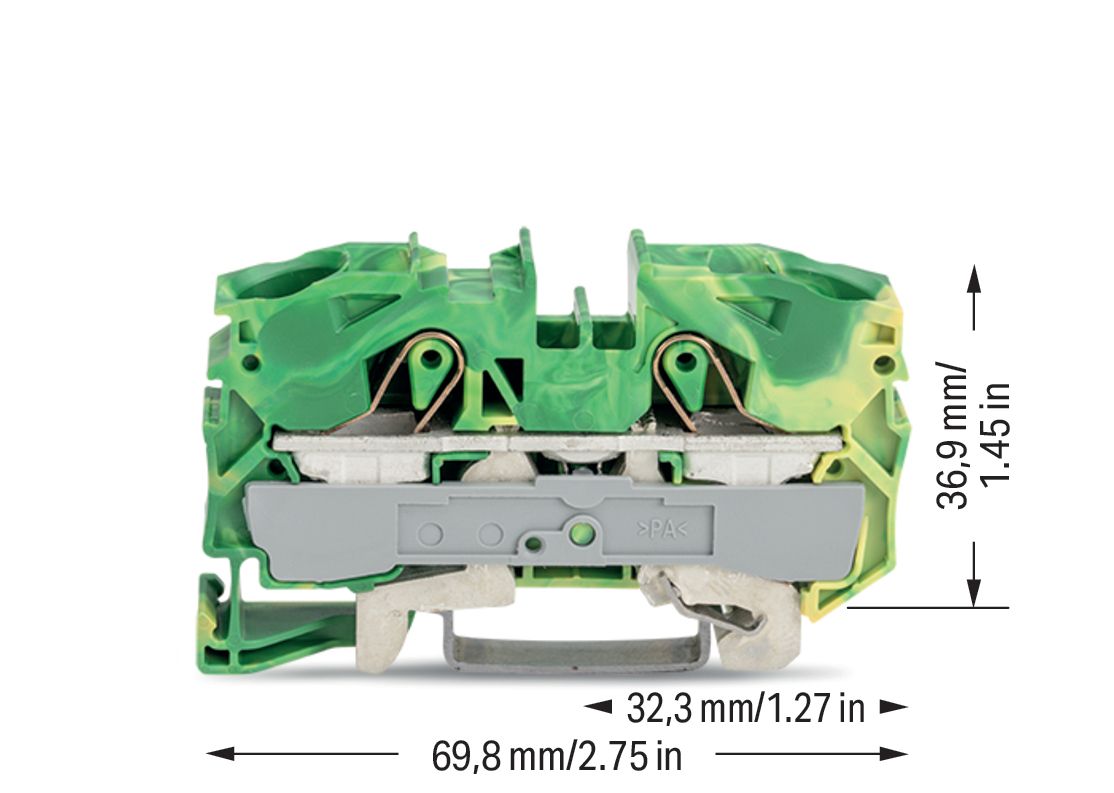 Schutzleiter-Reihenklemme Serie 2016 0,5-25qmm gn/ge 1Etage APL_erf.