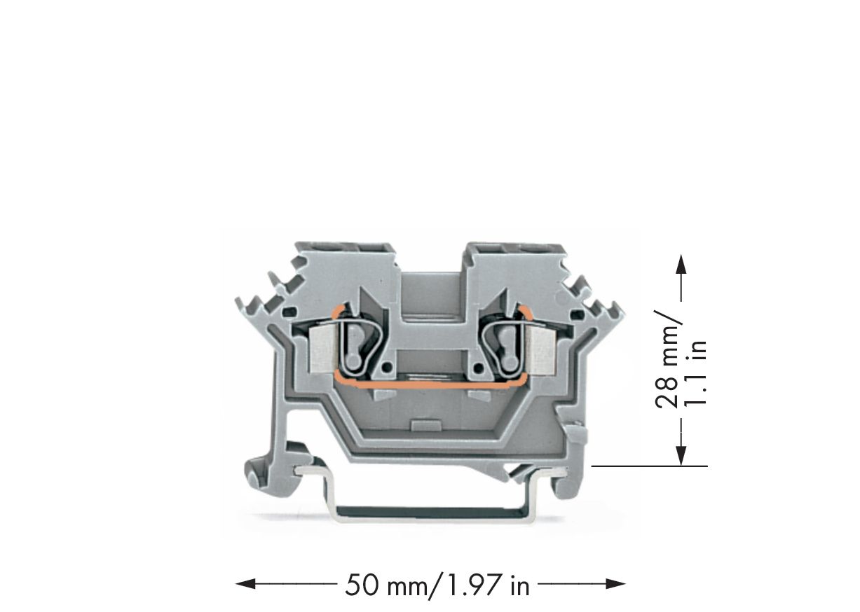 Reihenklemme 0,08-2,5qmm Serie 280 24A 1Etage 2kl gr Hutschiene TH35