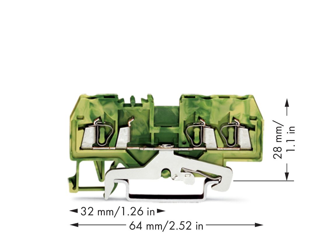 Schutzleiter-Reihenklemme Serie 280 0,25-2,5qmm gn/ge 1Etage APL_erf.