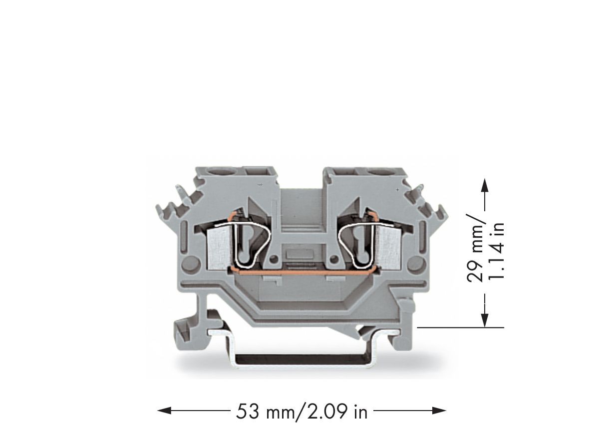 Reihenklemme 0,08-4qmm Serie 281 1Etage 2kl gr 32A Hutschiene TH35