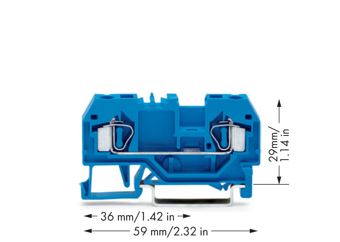 Reihenklemme 0,08-4qmm Serie 281 1Etage 2kl bl 32A Hutschiene TH35