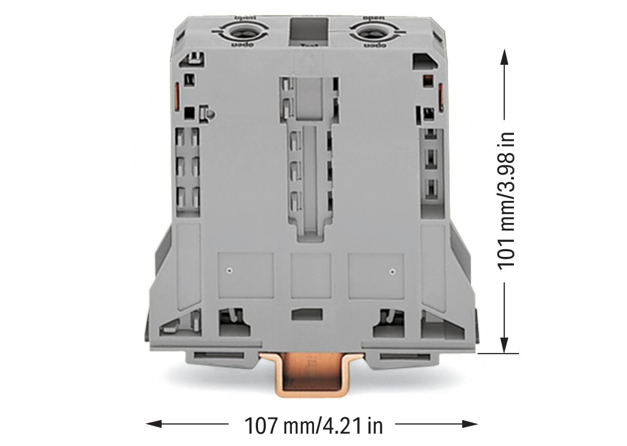 Reihenklemme 25-95qmm Serie 285 1Etage 2kl gr 232A Hutschiene TH35