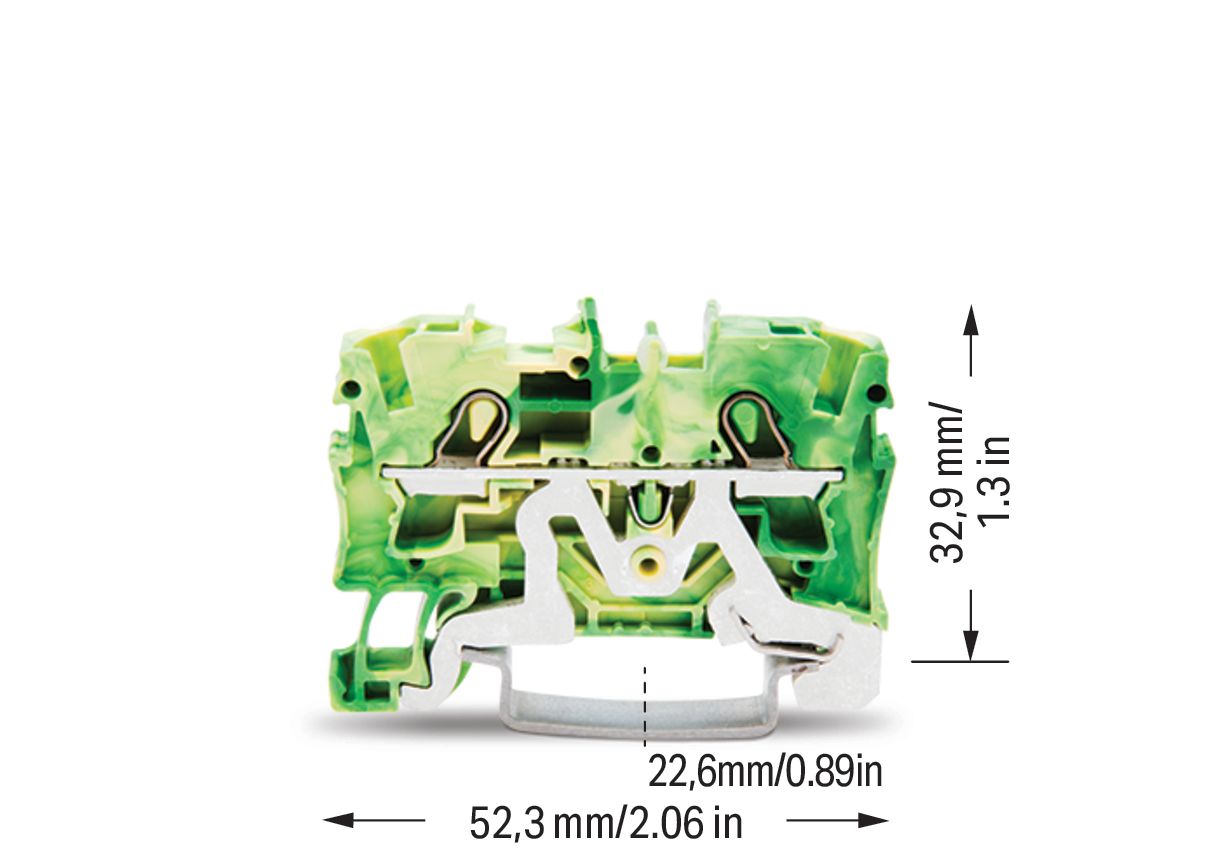 Schutzleiter-Reihenklemme Serie 2004 0,5-6qmm gn/ge 1Etage APL_erf.
