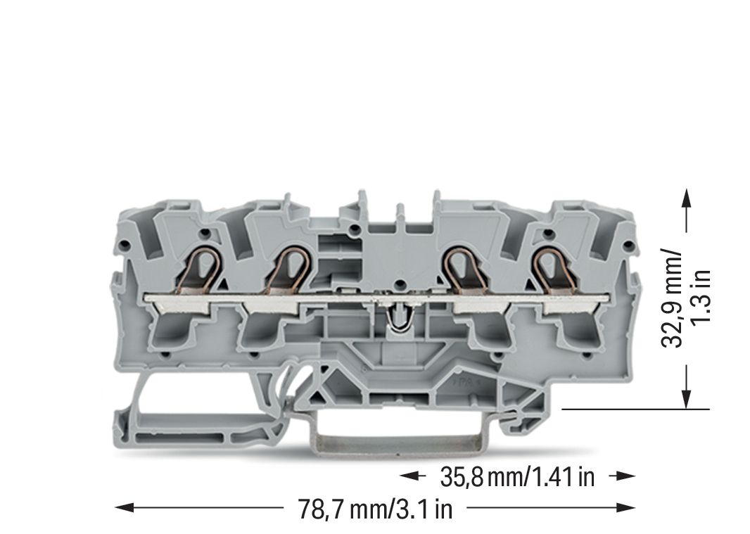 Reihenklemme 0,5-6qmm Serie 2004 1Etage 4kl gr 32A Hutschiene TH35