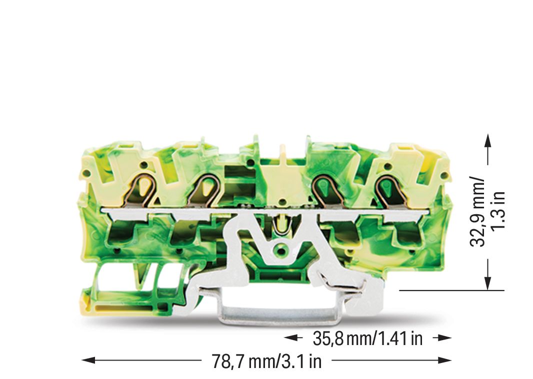 Schutzleiter-Reihenklemme Serie 2004 0,5-6qmm gn/ge 1Etage APL_erf.