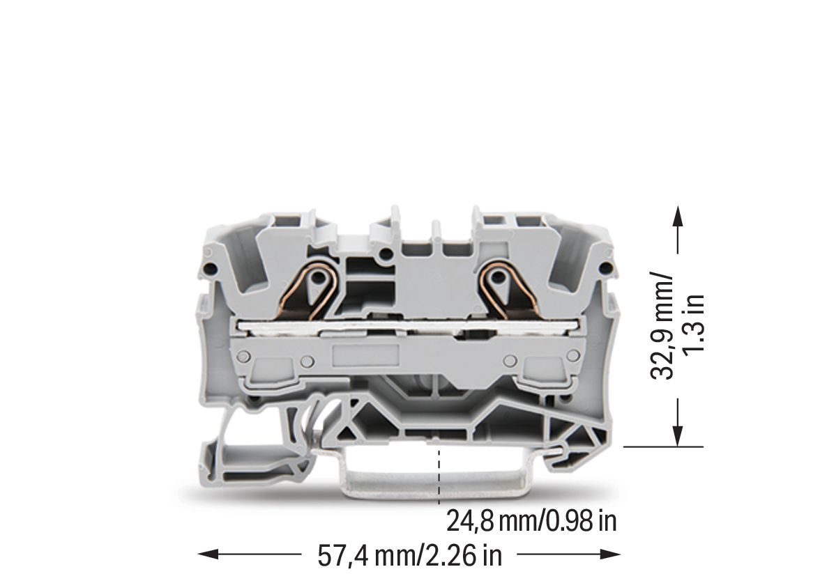 Reihenklemme 0,5-6qmm Serie 2006 1Etage 2kl gr 41A Hutschiene TH35
