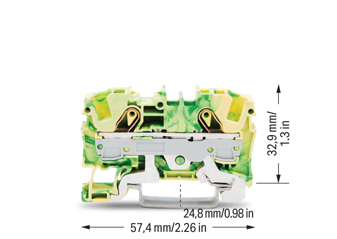 Schutzleiter-Reihenklemme Serie 2006 0,5-6qmm gn/ge 1Etage APL_erf.
