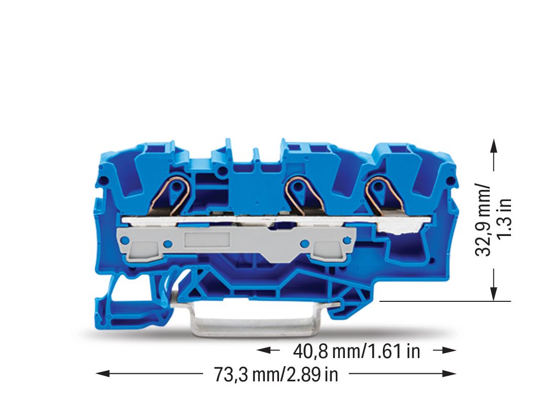 Reihenklemme 0,5-10qmm Serie 2006 1Etage 3kl bl 41A Hutschiene TH35
