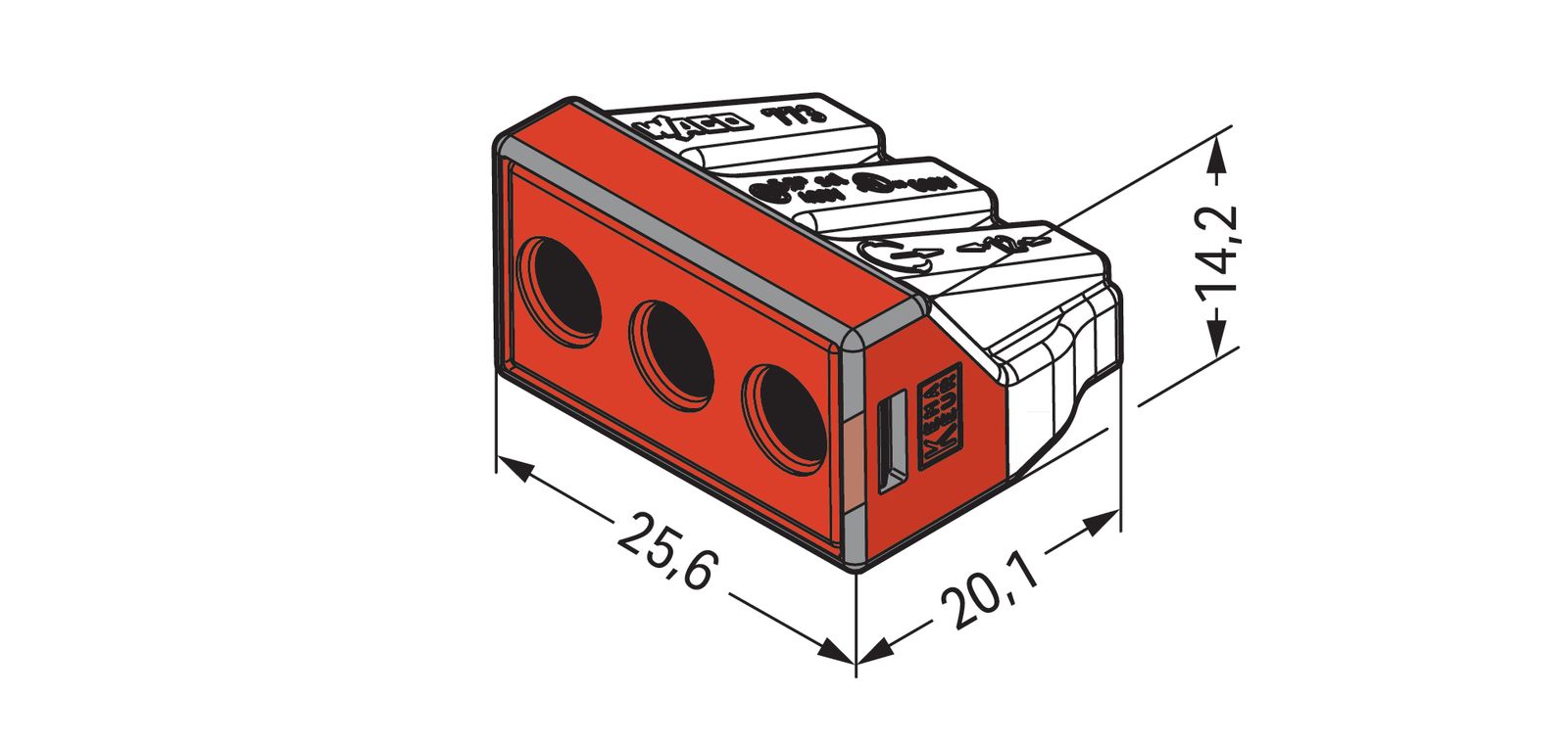 Steckklemme 3f 400V 41A 2,5-6qmm rt f.Massivleit
