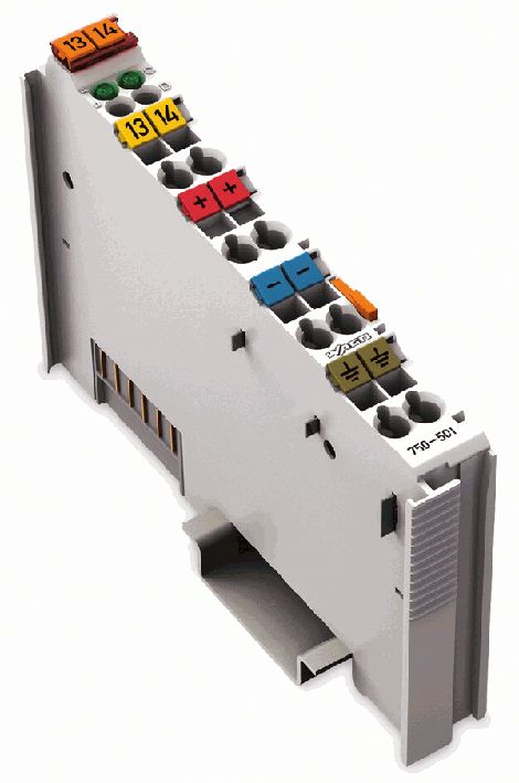 Digital I/O-Modul DC Serie 750 24V 2Ausg 24V Federzugans