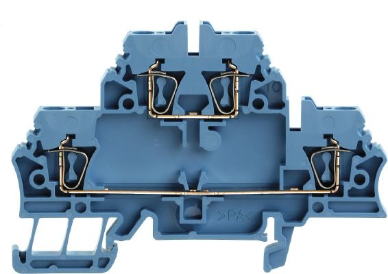Reihenklemme 0,5-2,5qmm 2Etagen 2kl bl 20A TS35 Hutschiene TH35