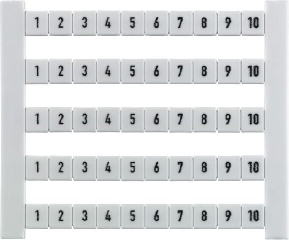 Klemmenmarkierung ws RM=5mm 1-10 horiz