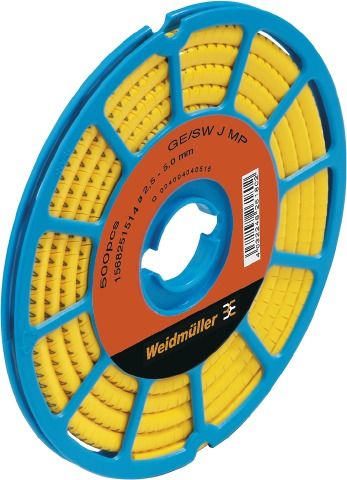 Kabelmarkierung 4 ge Ader Kst Ø3-5mm 3x4,2mm aufschieb