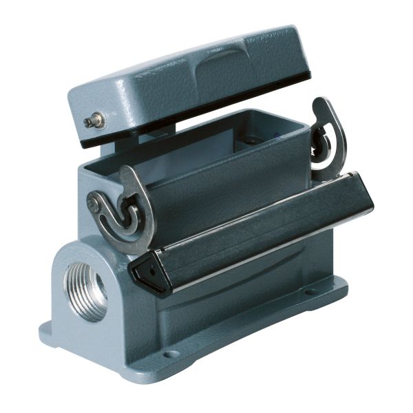 Sockelgehäuse Längsbügel Alu Klappd IP66 96x76,5x75,9mm zweis