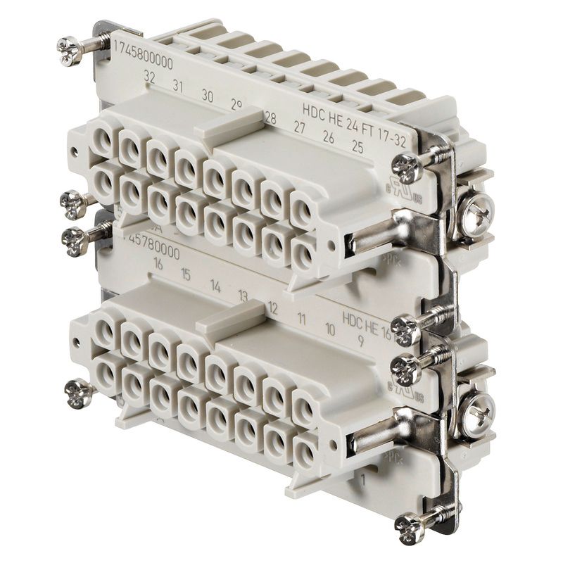 Kontakteinsatz Buchse 32p Federzug 16A 500V 0,5-2,5qmm
