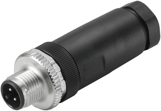 Rundsteckverbinder Stift 4A IP67 Schraub Zinn ger