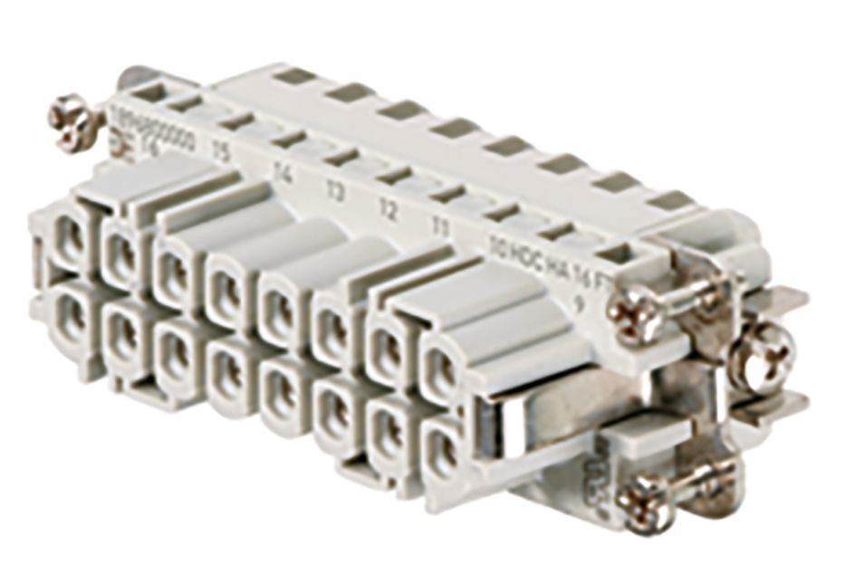 Kontakteinsatz Stift 16p Federzug 16A 250V 0,5-2,5qmm
