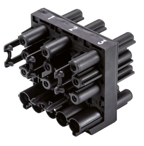 Drehstromverteiler PA 1Eing 5p 7Ausg hfr 250V 20A Polyamid (PA) IP20