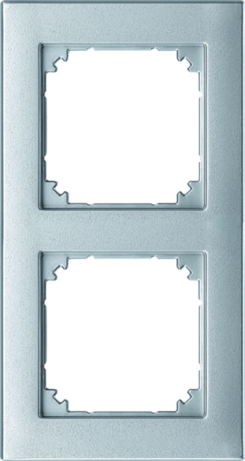 Rahmen 2f akws glz M-PLAN Kst f.GEB-K aktivweiß Unterputzmontage Thermopl