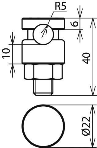 Verbinder V2A unbeh Edelstahl (V2A) SKT-Schr Ø10mm