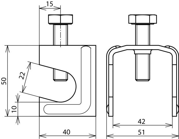 Klemmverbinder ST unbeh SKT-Schr Ø22mm