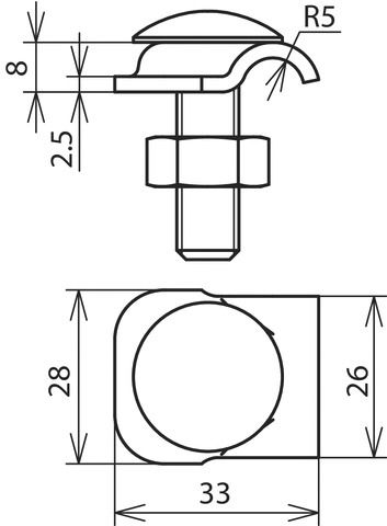 Klemmverbinder V2A unbeh Edelstahl (V2A) SKT-Schr Ø10mm