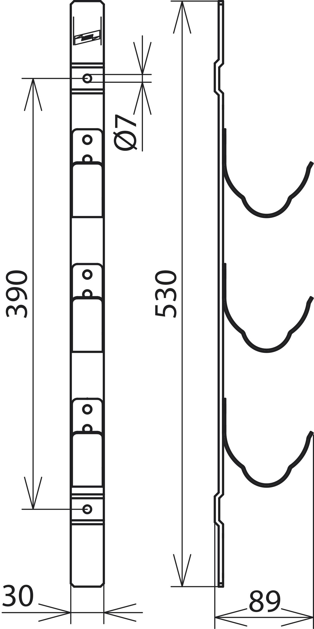 Haltevorrichtung ST 530mm