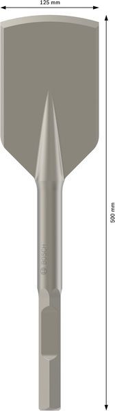 Maschinenmeißel spat Sechskant 125x400mm