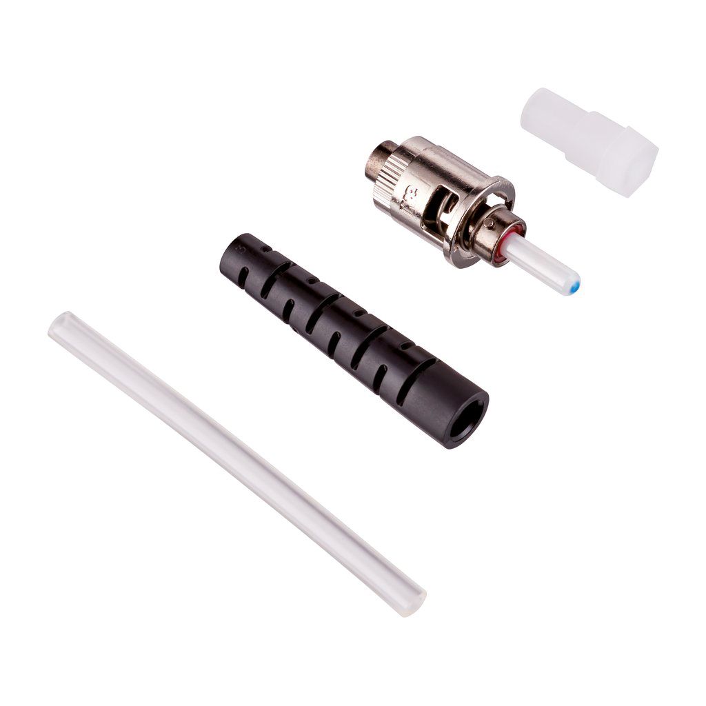 LWL-Stecker ST MM kleb Keramik sw