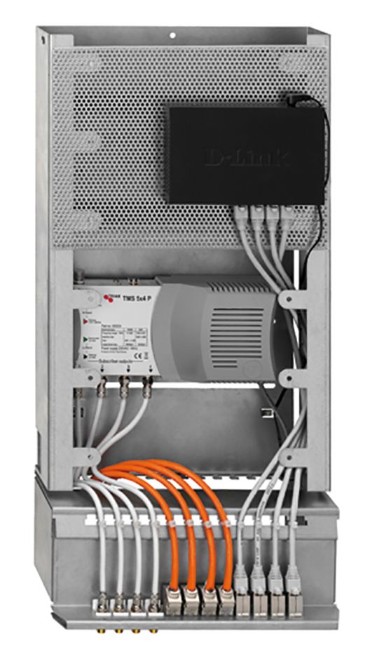 Patchpanel 12Ports Cat6 Tischgerät Schirm Desktop RAL9010 302x602x175mm